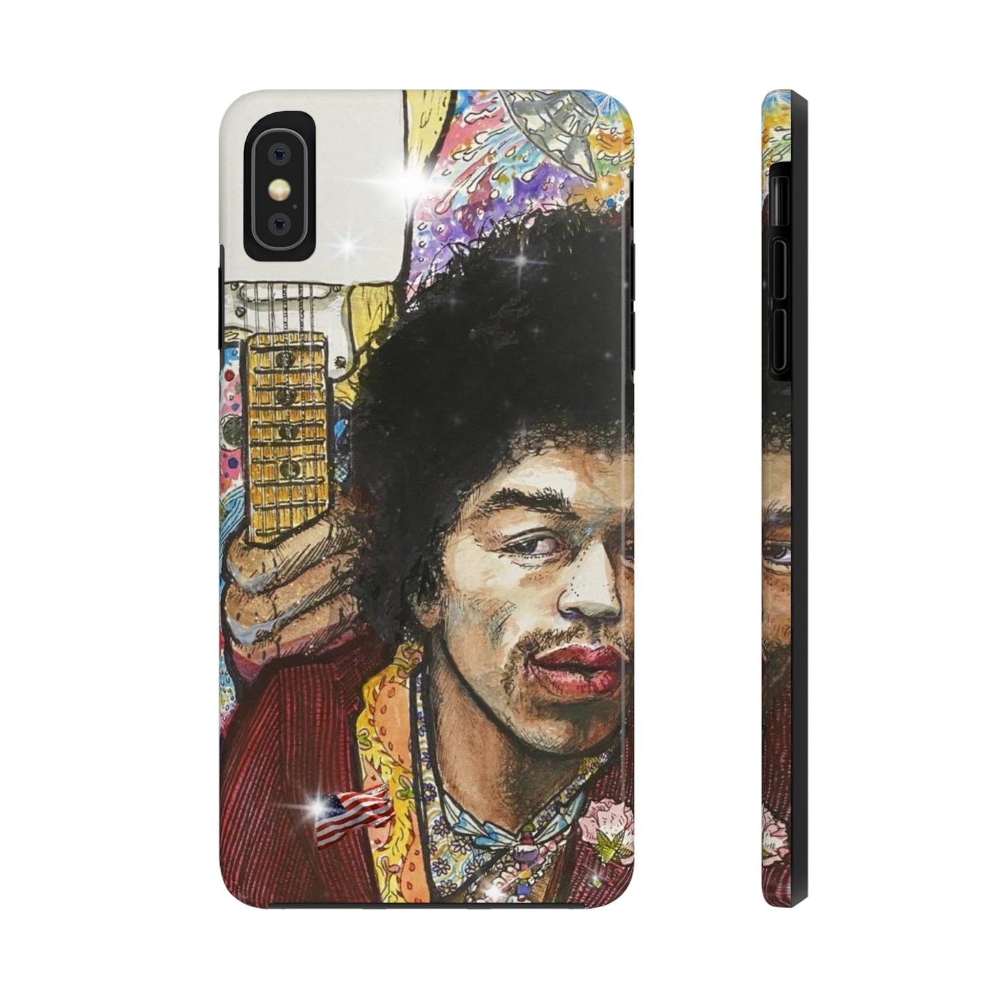Case Mate Tough Phone Cases Featuring Jimi Hendrix Fan art by #ShallyBrady